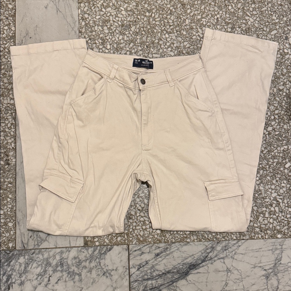 Hollister Ultra High-Rise D Ultra High Rise Dad Tan Cargo Pants